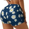 thumbnail image 1 of Picia Daisies Flowers Printed Workout Shorts for Women Seamless Scrunch Butt Lifting High Waisted Yoga Gym Booty Running Moisture-wicking Short Pants-Large, 1 of 9
