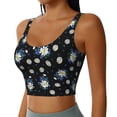 thumbnail image 1 of Picia Daisies Flowers Sports Bra for Women,Padded Strappy Sports Bras Medium Support Yoga Bra with Removable Cups,Running Yoga Bra-, 1 of 9