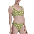 thumbnail image 1 of Picia Daisies Flowers Women's High Waisted Bikini Scoop Neck Swimsuit Two Pieces Bathing Suit-X-Large, 1 of 8