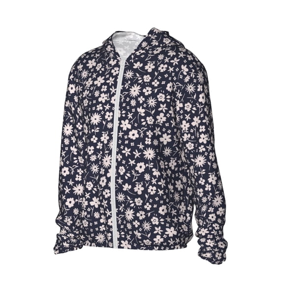 Picia Daisies Flowers Women's Men's UPF 50+ Sun Protection Hoodie Shirt Long Sleeve SPF Fishing Outdoor UV Hiking Lightweight Shirts-3X-Large
