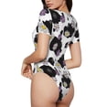 thumbnail image 1 of Picia Daisies Flowers Womens One Piece Swimsuits Modest Tummy Control Bathing Suits Lace Up Slimming Swim Suit-X-Large, 1 of 9