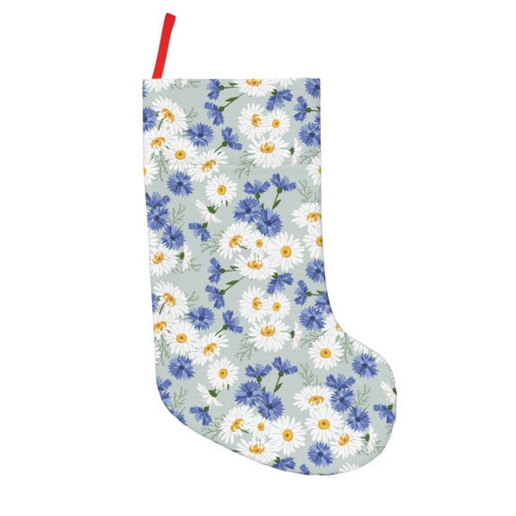 Picia Daisies Flowers for 18in Christmas Stockings, Xmas Stocking for Kids, Holiday and Family Stocking for Fireplace or Party Decoration