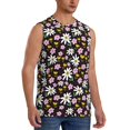 thumbnail image 1 of Picia Daisies Flowers mens Cotton Tank Undershirts , Moisture-wicking Ribbed Tanks, Lightweight Cotton Tank Undershirts-3X-Large, 1 of 8