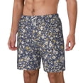 thumbnail image 1 of Picia Daisies Flowers pattern Mens Swim Trunks with Compression Liner Stretch Beach Shorts Quick Dry with Zipper Pockets No-Chafing Board Shorts-3X-Large, 1 of 9
