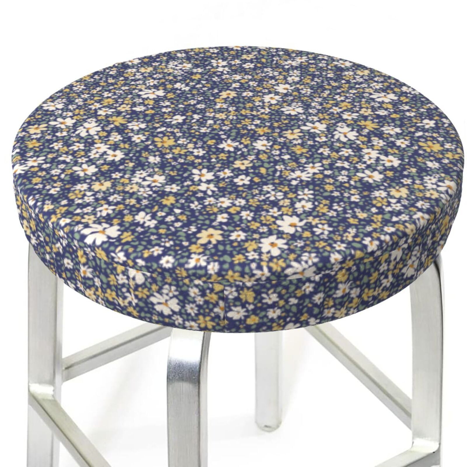Picia Daisies Flowers pattern Round Stool Covers Comfy Seat Covers