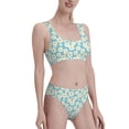 thumbnail image 1 of Picia Daisy Floral A Women's High Waisted Bikini Scoop Neck Swimsuit Two Pieces Bathing Suit-X-Large, 1 of 8
