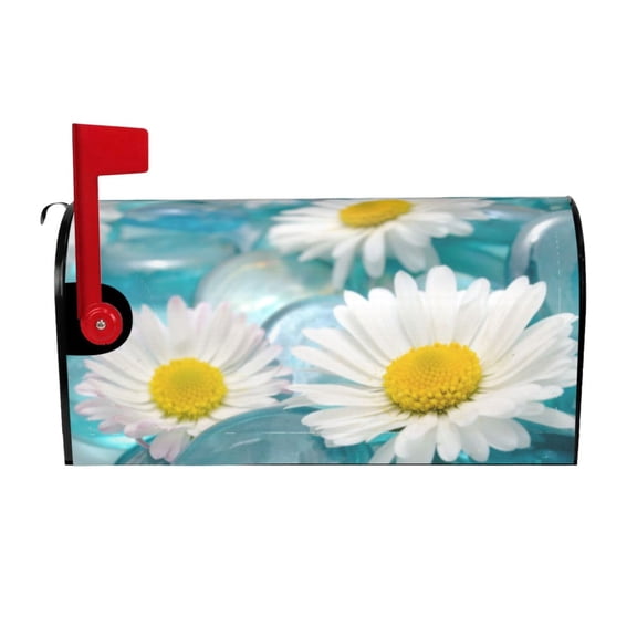 Picia Daisy Flowers Magnetic Mailbox Cover Standard Size-25.5x21 in