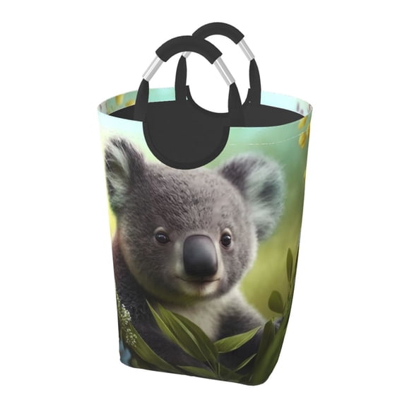 Picia Daisy Koala Laundry Basket With Handles Laundry Hamper Toys Storage Organizer Foldable Bucket Washing Bin Dirty Clothes Bag For Home Bathroom Bedroom Dorm