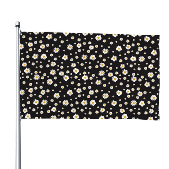 Picia Daisy Printed Flag ,Daisy Pattern Garden Flag Vertical Double,Yard Lawn Outdoor Decor 48x72"