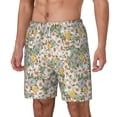 thumbnail image 1 of Picia Daisy pattern Mens Swim Trunks with Compression Liner Stretch Beach Shorts Quick Dry with Zipper Pockets No-Chafing Board Shorts-X-Large, 1 of 9