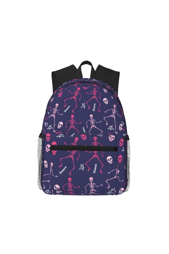 Dance Skull Star Large Capacity Backpack Classic Style Backpack Casual Backpack Water-Resistant School Work Travel Outdoor Backpack