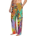 thumbnail image 1 of Picia Dancing African Womans Mens Soft Woven Cotton Elastic Waistband Sleep Pajama Pant Lounge Sleep Pant With Pockets And Drawstring-Medium, 1 of 9