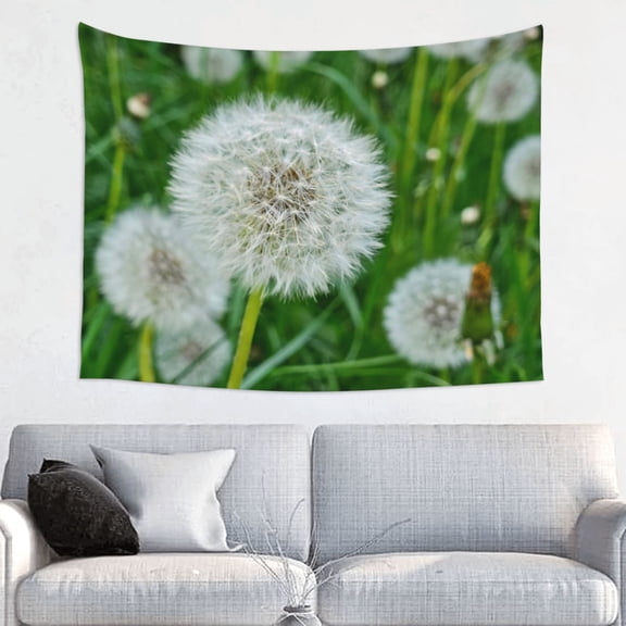 Picia Dandelion Flower In The Meadow Pattern Tapestry-Tapestries for Bedroom Living Room Dorm(29x37")