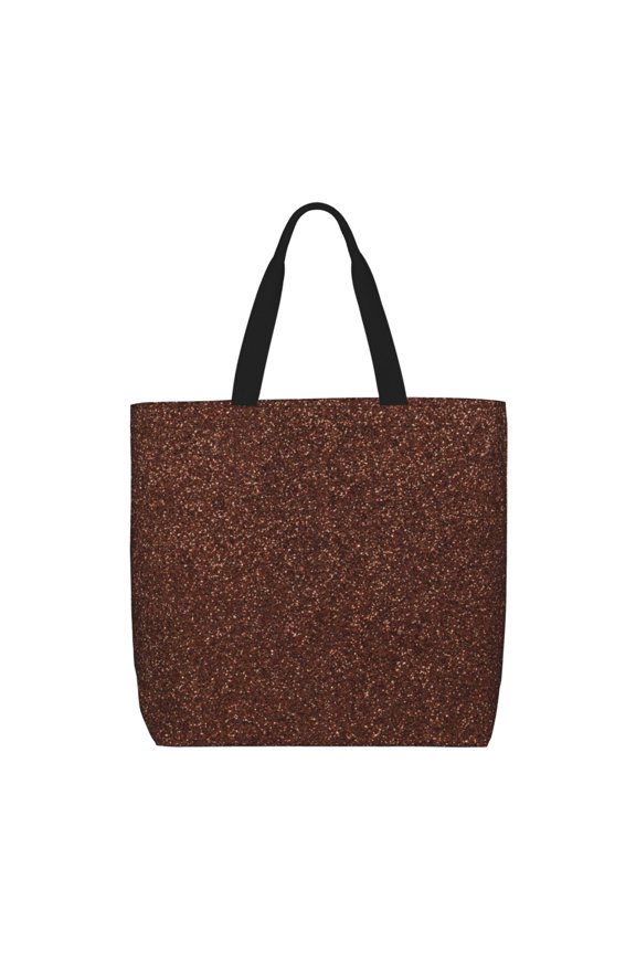 Dark Brown Glitter for Tote Bag for Women with Zipper, Gym Tote with Compartments, Laptop Work Tote Nurse Dance Yoga Bag for Sport, Travel