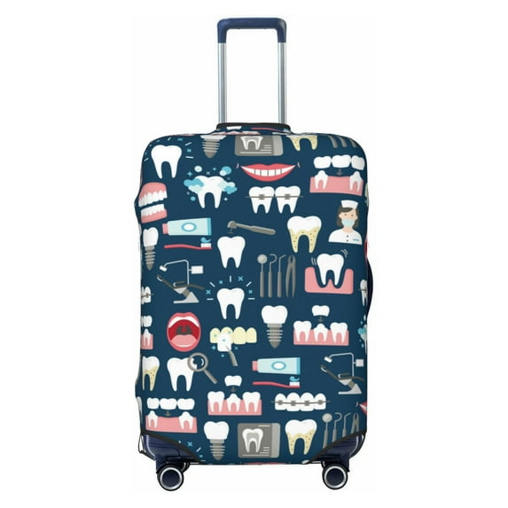 Picia Dental Luggage Protector Cover Thicken Suitcase Protector Cover Fit 18-32 Inch Luggage-Small