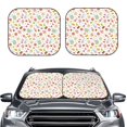 Picia Dessert 2 Piece Car Windshield Sun Shade Foldable Foldable Sun