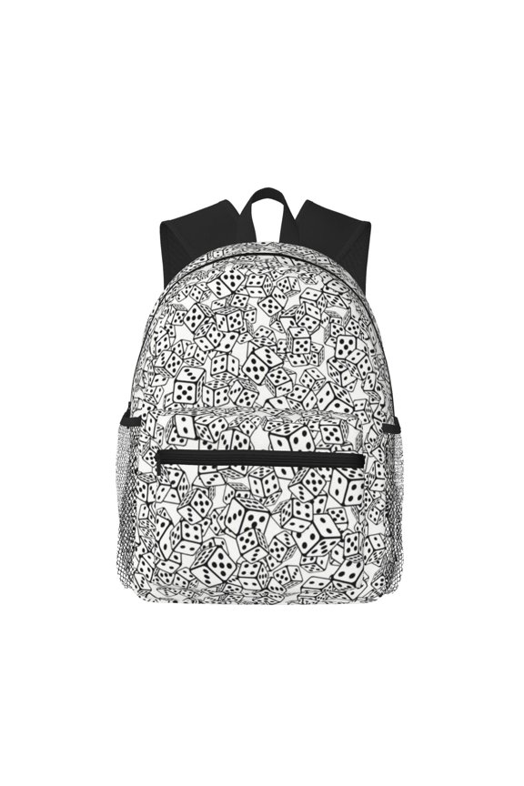 Dice Cubes Large Capacity Backpack Classic Style Backpack Casual Backpack Water-Resistant School Work Travel Outdoor Backpack