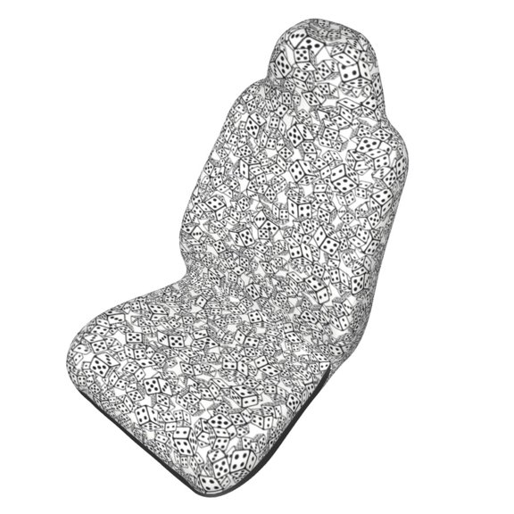 Picia Dice Cubes Print Waterproof Sweating Car Seat Cover for Post Gym Workout, Running, Beach and Hiking, Universal Fit Anti-Slip Bucket Seat Protector