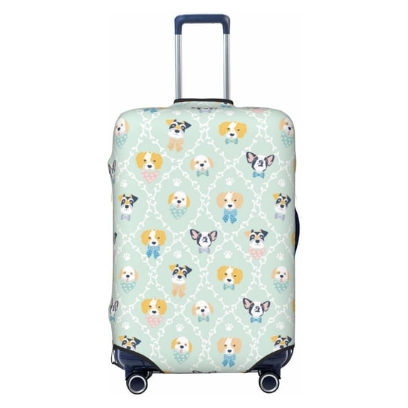 Picia Different Breeds of Dogs Luggage Protector Cover Thicken Suitcase Protector Cover Fit 18-32 Inch Luggage-Small