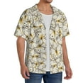 thumbnail image 1 of Picia Different Butterflys Men's Linen Shirts Short Sleeve Cuban Beach Shirts Casual Shirts Button Down Shirt for Men Beach Summer Wedding Shirt-XX-Large, 1 of 7