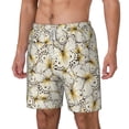 thumbnail image 1 of Picia Different Butterflys pattern Mens Swim Trunks with Compression Liner Stretch Beach Shorts Quick Dry with Zipper Pockets No-Chafing Board Shorts-Small, 1 of 9