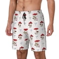 thumbnail image 1 of Picia Different Mushrooms pattern Mens Swim Trunks with Compression Liner Stretch Beach Shorts Quick Dry with Zipper Pockets No-Chafing Board Shorts-XX-Large, 1 of 9