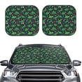thumbnail image 1 of Picia Dino Christmas Party 2 Piece Car Windshield Sun Shade Foldable | Foldable Sun Shield for Front Window Blocks UV Rays and Keeps Your Vehicle Cool-Large, 1 of 7