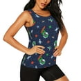 thumbnail image 1 of Picia Dinosaur Astronaut Pattern Women's Workout Tank Top,Breathable Activewear,Slim Fit Athletic Top,Versatile Workout Moisture-wicking top-XX-Large, 1 of 9