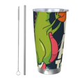 thumbnail image 1 of Picia Dinosaur Basketball Player Pattern 20 oz Tumbler Stainless Steel Vacuum Insulated Coffee Ice Cup Double Wall Travel Flask Dual Lid Water Bottle, Eco-friendly Car Cup, 1 of 8
