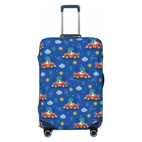 Picia Dinosaur Driving Luggage Protector Cover Thicken Suitcase Protector Cover Fit 18-32 Inch Luggage-Large