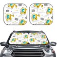 thumbnail image 1 of Picia Dinosaur on Excavator 2 Piece Car Windshield Sun Shade Foldable | Foldable Sun Shield for Front Window Blocks UV Rays and Keeps Your Vehicle Cool-Small, 1 of 7