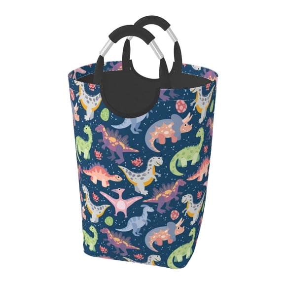 Picia Dinosaur Laundry Basket With Handles Laundry Hamper Toys Storage Organizer Foldable Bucket Washing Bin Dirty Clothes Bag For Home Bathroom Bedroom Dorm