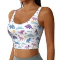 thumbnail image 1 of Picia Dinosaur Sports Bra for Women,Padded Strappy Sports Bras Medium Support Yoga Bra with Removable Cups,Running Yoga Bra-, 1 of 9
