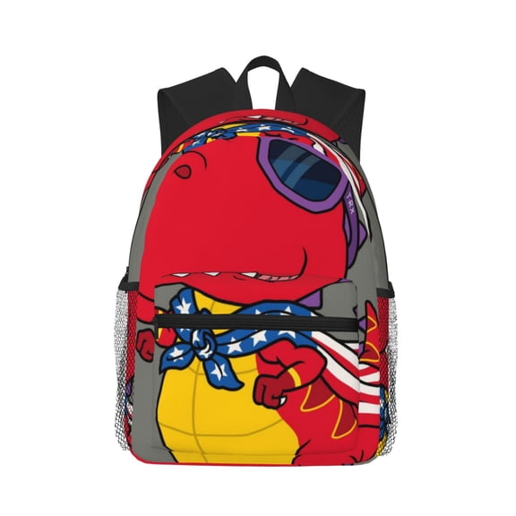 Picia Dinosaur Super Hero Cartoon Large Capacity Backpack Classic Style Backpack Casual Backpack Water-Resistant School Work Travel Outdoor Backpack