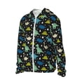 thumbnail image 1 of Picia Dinosaur Women's Men's UPF 50+ Sun Protection Hoodie Shirt Long Sleeve SPF Fishing Outdoor UV Hiking Lightweight Shirts-X-Large, 1 of 9