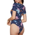thumbnail image 1 of Picia Dinosaur Womens One Piece Swimsuits Modest Tummy Control Bathing Suits Lace Up Slimming Swim Suit-Large, 1 of 9