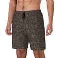 thumbnail image 1 of Picia Dinosaur pattern Mens Swim Trunks with Compression Liner Stretch Beach Shorts Quick Dry with Zipper Pockets No-Chafing Board Shorts-Large, 1 of 9