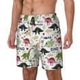 thumbnail image 1 of Picia Dinosaur pattern Mens Swim Trunks with Compression Liner Stretch Beach Shorts Quick Dry with Zipper Pockets No-Chafing Board Shorts-Large, 1 of 9