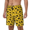 thumbnail image 1 of Picia Dinosaur pattern Mens Swim Trunks with Compression Liner Stretch Beach Shorts Quick Dry with Zipper Pockets No-Chafing Board Shorts-XX-Large, 1 of 9