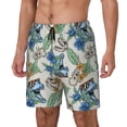 thumbnail image 1 of Picia Dinosaurs And Leaves pattern Mens Swim Trunks with Compression Liner Stretch Beach Shorts Quick Dry with Zipper Pockets No-Chafing Board Shorts-Small, 1 of 9