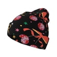 thumbnail image 1 of Picia Disco Mirror Ball Pattern Knitted Beanie Hat for Men and Women , Unisex Winter Warm Stretchy Knit Cap Thick Fisherman Beanies Cuffed Plain Skull Caps, 1 of 6