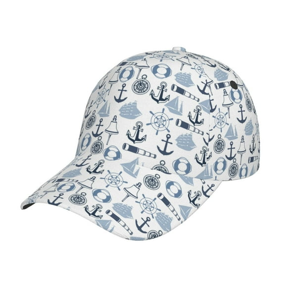 Picia Dock Rudder pattern Trucker Low Profile Hat Men Women Baseball Cap Dad Hat Adjustable Unconstructed Plain Cap