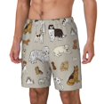 thumbnail image 1 of Picia Dog Animal pattern Mens Swim Trunks with Compression Liner Stretch Beach Shorts Quick Dry with Zipper Pockets No-Chafing Board Shorts-3X-Large, 1 of 9