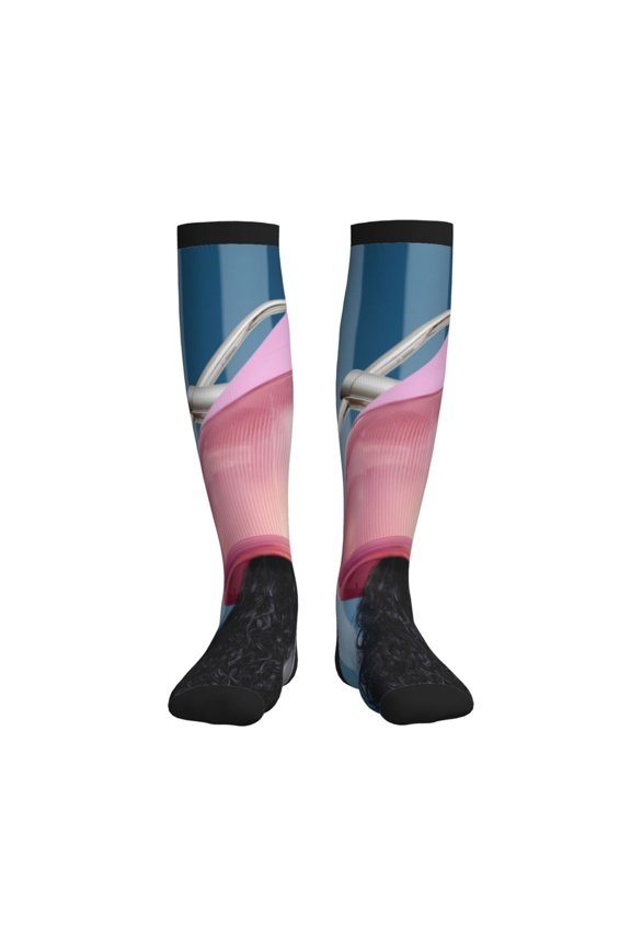 Dog in Hairdresser Printed Sports Compression Socks - 15-20mmHg Graduated Compression, High-Performance Soft and Breathable Socks for Men and Women