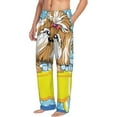 thumbnail image 1 of Picia Dog Takes a Bath in the Bathtub Mens Soft Woven Cotton Elastic Waistband Sleep Pajama Pant Lounge Sleep Pant With Pockets And Drawstring-X-Large, 1 of 9