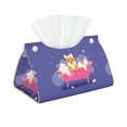 thumbnail image 1 of Picia Dog Washes in a Pink Bath Pattern Long Tissue Box Cover,PVC Leather Triangle Holder,Tissue Box Holder with Magnetic Bottom,Facial Paper Organizer Dispenser-7.9"X4.9"X4.5", 1 of 9