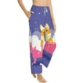 thumbnail image 1 of Picia Dog Washes in a Pink Bath Womens Soft Woven Cotton Elastic Waistband Sleep Pajama Pant Lounge Sleep Pant With Pockets And Drawstring-X-Large, 1 of 9
