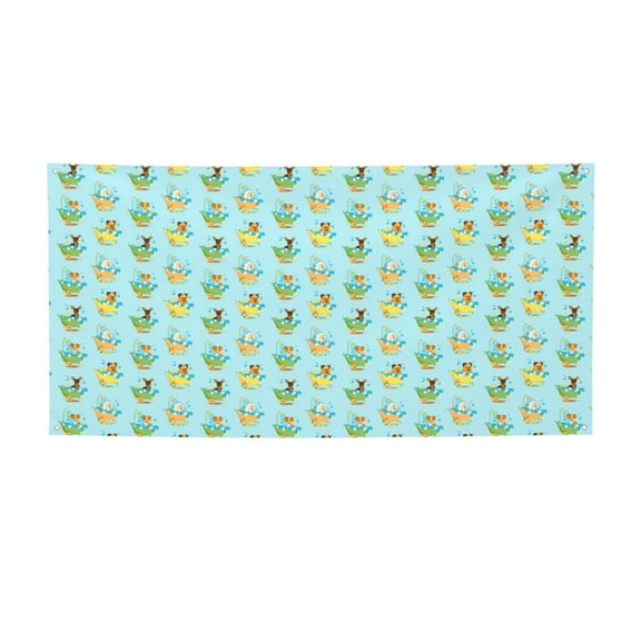 Picia Doggy In Bubble Bath Pattern Party Banner, Festive Decoration, Holiday Banner, Celebration Decor, Event Banner, Reusable Party Banner-Medium