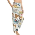 thumbnail image 1 of Picia Dogs Funny Pets Womens Soft Woven Cotton Elastic Waistband Sleep Pajama Pant Lounge Sleep Pant With Pockets And Drawstring-Large, 1 of 9