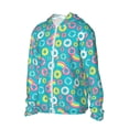 thumbnail image 1 of Picia Donut Women's Men's UPF 50+ Sun Protection Hoodie Shirt Long Sleeve SPF Fishing Outdoor UV Hiking Lightweight Shirts-Small, 1 of 9